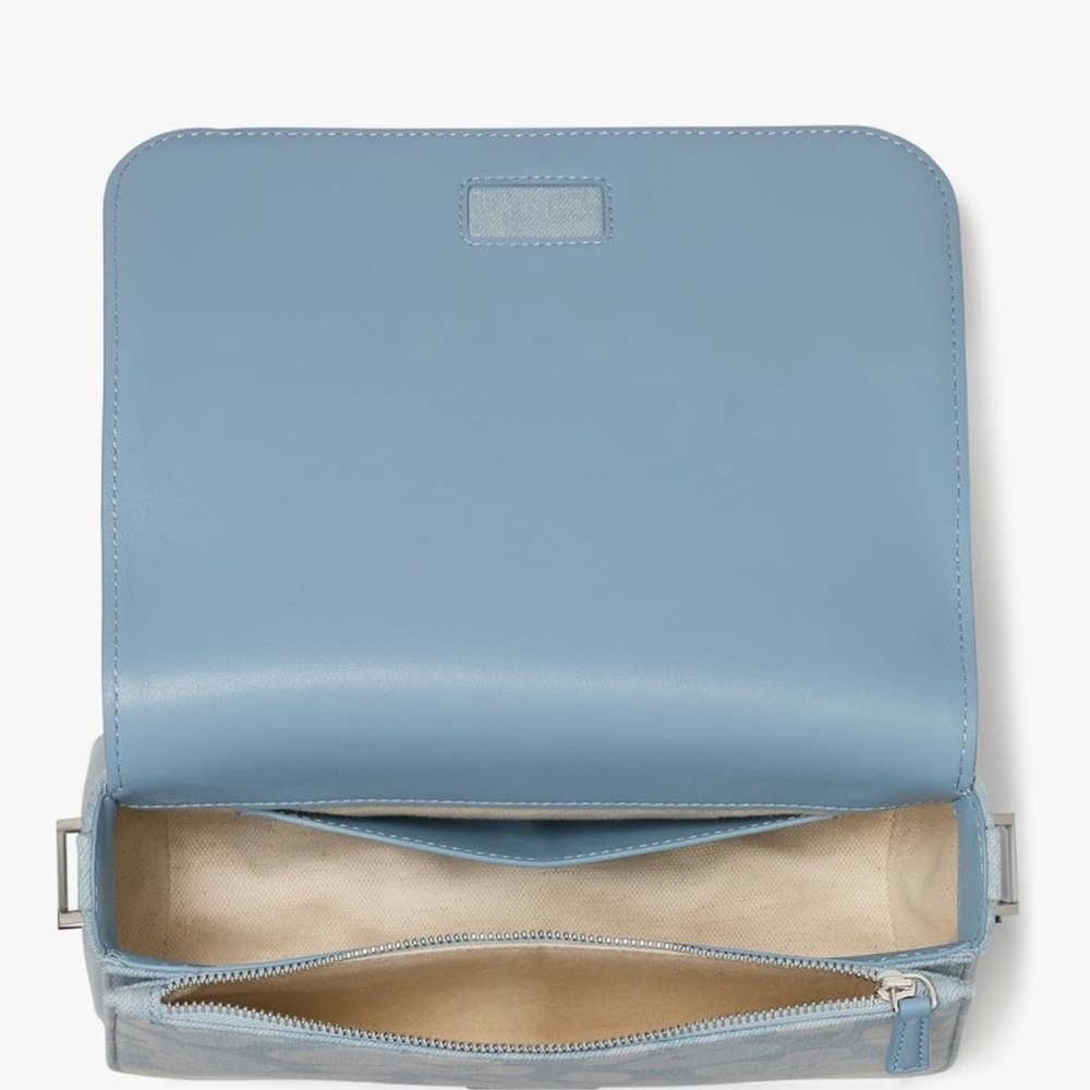 Kate Spade Light Blue Denim Floral Crossbody Bag - New - Picture 3 of 5
